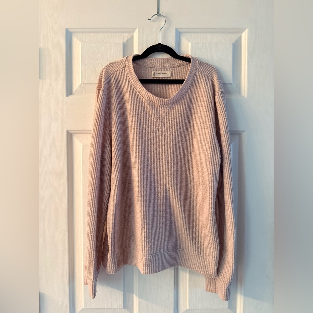 Lucky Brand Soft Pink Crew Neck Sweater